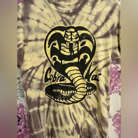 Cobra Kai Yellow Rose Tie-Dye T-Shirt – Size Small, Licensed Graphic Tee - Picture 2 of 4